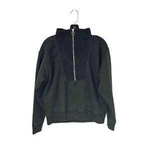 Closed Denim Forest Green 1/4 Zip Fleece Sweatshirt Women's Small